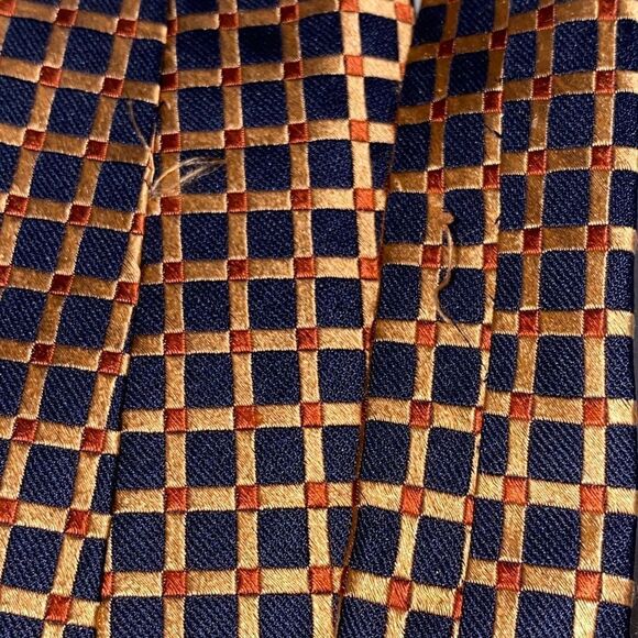Men's Izod Tie Copper Gold & Navy - Picture 6 of 10